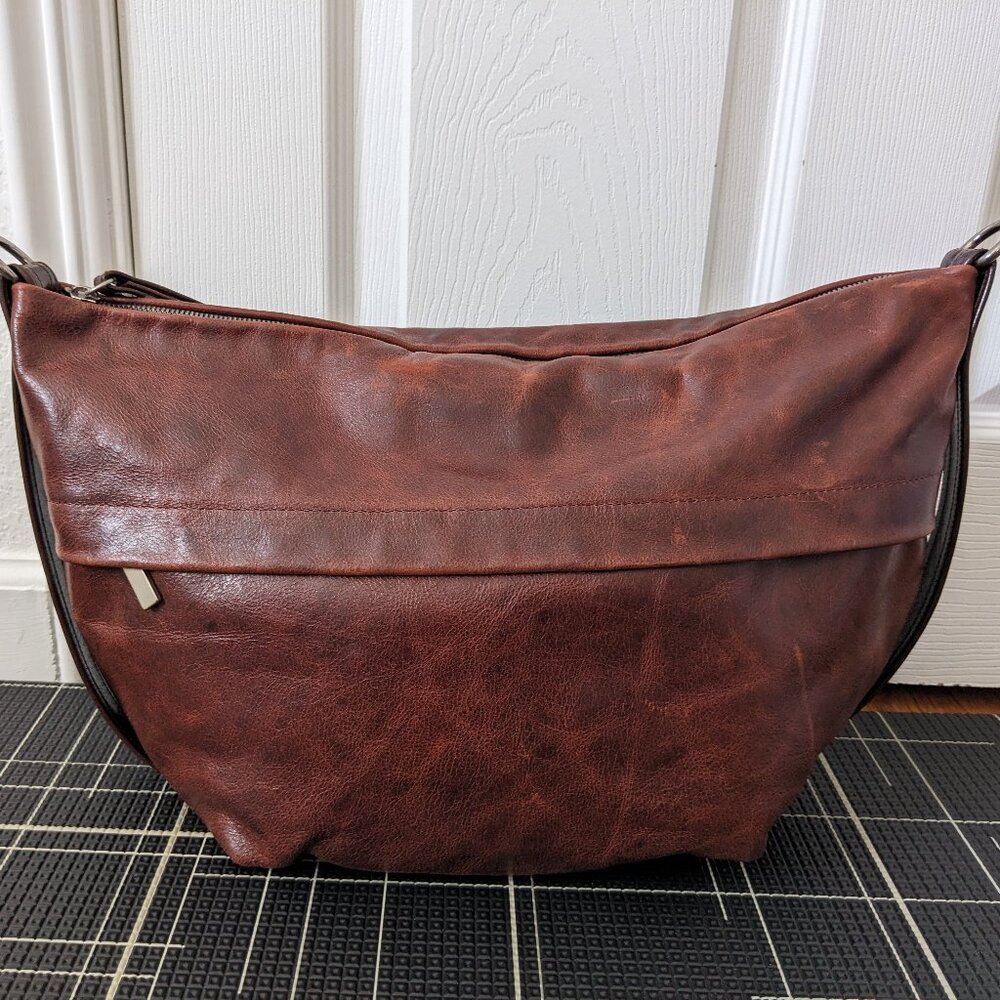 Rough & Tumble custom Duffel in Redwood Denim Full Grain Leather Bag Handbag
